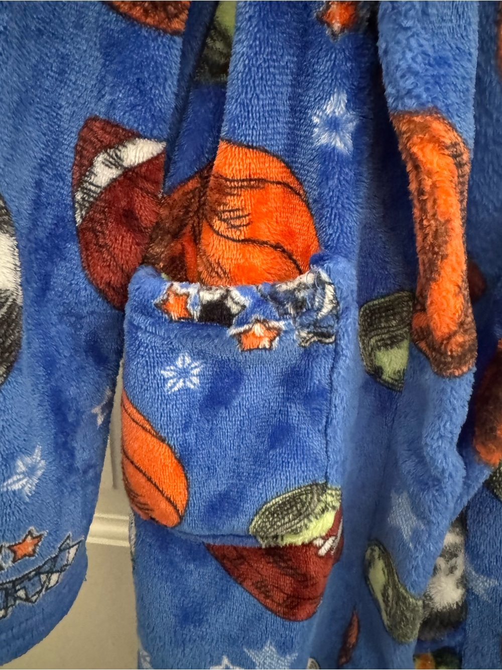 Kids Sports Fleece Hooded Robe - Picture 2 of 4